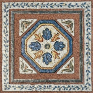 Вставка Taco Gredos 16,4х16,4 Azuliber керамогранит матовый