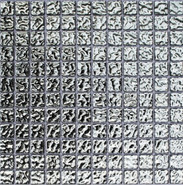 Мозаика из стекла PIX713, чип 23x23 мм, сетка 300х300x4 мм глянцевая, серый