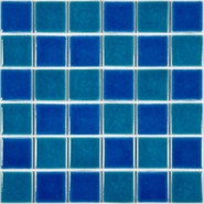 Мозаика PW4848-17 керамика 30.6х30.6 см глянцевая чип 48х48 мм, синий