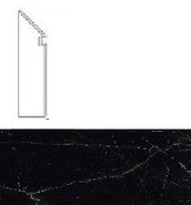 Плинтус Marvel Black Atlantis Battisc. Sag DX (AOWO) 7,2x30 матовый керамогранит