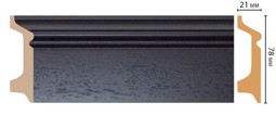 Плинтус напольный D122-433 ДМ Decomaster (78х21х2400 мм) 