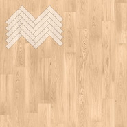 Паркетная доска Lab Arte Английская елка Дуб Селект Блонд лак 500х110х14/3