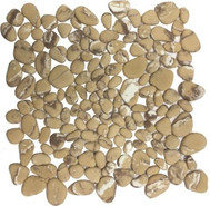 Мозаика Beige Rock стекло 30.5х30.5 см матовая, бежевый, белый