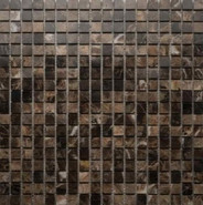 Мозаика Emperador Dark Pol. 15х15х4 мм каменная 30.5x30.5