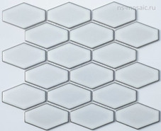 Мозаика R-309 керамика 26.8х29.4 см глянцевая чип 60х95 мм, белый