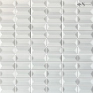 Мозаика NSmosaic R-357 керамика глянцевая 30х30 см чип 23х48 мм, белый