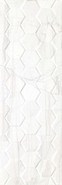 Настенная плитка Brennero White Hexagon 25x75 глянцевая, рельефная (структурированная) керамическая