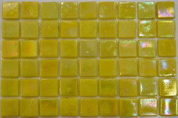 Мозаика Taurus-Lux-4 прокрашенная в массе стекло 32.7х32.7 см перламутровая чип 15х15 мм, желтый