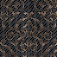 Мозаика Reale керамика 30х30 см Appiani Tessuti матовая чип 12х12 мм, коричневый, черный