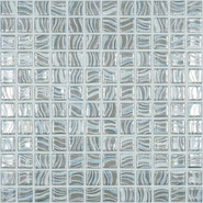 Мозаика Glitter Grey №7804 (на сетке) стекло 31.7х31.7 см Vidrepur глянцевая чип 25х25 мм, голубой, серый С0006240