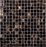Мозаика SE10 стекло (сетка) 32.7х32.7 см глянцевая чип 20х20 мм, коричневый