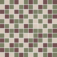 Мозаика Kerama Marazzi KMD2MSM011MN Темари Мозаичный Микс Зелёный, Бордовый, Бежевый Светлый матовый 29,8x29,8x0,35 керамика