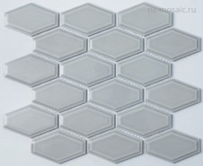 Мозаика R-315 керамика 26.8х29.4 см глянцевая чип 60х95 мм, серый