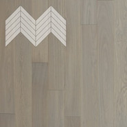 Паркетная доска Lab Arte Chevron Дуб Селект Concrete лак французская елка 600/510х90х14/3/45°