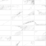 Мозаика White Stream Белый 30x30 керамика глянцевая, белый, серый 16677