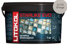 Затирка для плитки эпоксидная Litokol двухкомпонентный состав Starlike Evo S.210 Greige 1 кг 485250002