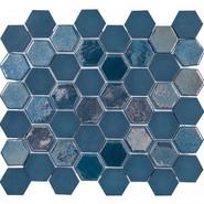 Мозаика Togama Sixties Blue 6 стекло 33х29.8 см глянцевая/матовая чип 50х44 мм, синий
