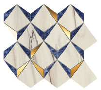 Мозаика Marvel Dream Diamonds Bianco Ultramarine 35.8x32.9 керамика глянцевая, bianco (blanco), бежевый