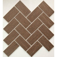 Мозаика PL4595-02 керамика 27.5х27.5 см матовая чип 45х95 мм, коричневый