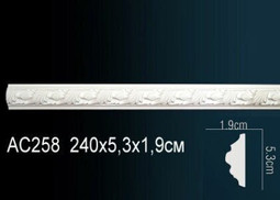 Молдинг гибкий AC258F (38) с рисунком Перфект полиуретан