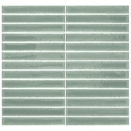 Мозаика Short Stick Apple керамика 28х30 см Amadis Fine Tiles глянцевая чип 20х150 мм, зеленый 8436552229408