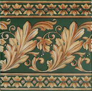 Декор Majesty Verde Botella 20х20 глянцевый