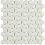 Мозаика Hex Matt Белый № 904D (на сетке) (0,087м2) стекло 30.7x31.7