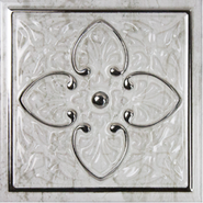 Декор СД185 Monopole Petra Dec. Armonia Silver A 15х15 Monopole глянцевый керамический