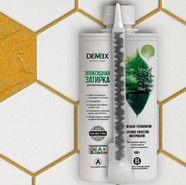 Эпоксидная двухкомпонентная затирка для плиточных швов Demex, глянцевая, сверкающее золото DGE-008