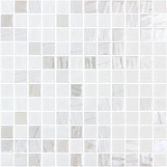 Мозаика Iridis White 31,1х31,1 стекло глянцевая, белый, серый УТ-00026165