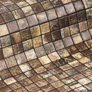 Мозаика Ezarri Rustic стекло 31.3х49.5 см матовая чип 25х25 мм, коричневый