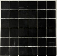 Мозаика PIX 340 King Black, мрамор 30.5х30.5 см Pixmosaic матовая чип 48х48 мм, черный