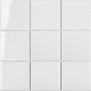 Мозаика White Glossy (MH33800) 30х30 керамогранит глянцевая чип 97х97 мм, белый С0005248