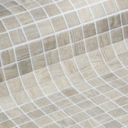 Мозаика Ezarri Pale Cherry стекло 31.3х49.5 см матовая чип 25х25 мм, серый