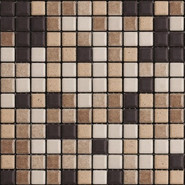 Мозаика Mix Standard Metropolitan 5 керамика 30х30 см Appiani матовая чип 25х25 мм, бежевый, коричневый XMBM 705