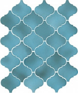Настенная плитка 65005 Арабески Майолика Голубой 26x30 Kerama Marazzi глянцевая керамическая