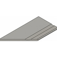 Керамогранит Cosmos Grey Bordo 30x120 Svasato Round Sx Italon x2 структурированный бортик закругленный с выемкой левый 620090001399