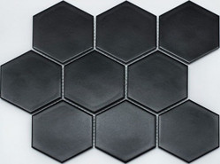 Мозаика PS95110-16 керамика 25.6х29.5 см матовая чип 95х110 мм, черный