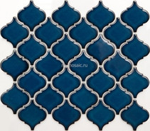 Мозаика R-303 керамика 24.5х29.3 см глянцевая чип 60х65 мм, синий