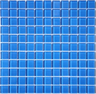 Мозаика Royal blue 30х30 стекло глянцевая чип 25х25 мм, синий