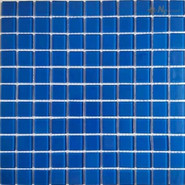 Мозаика S-466 стекло 30х30 см глянцевая чип 25х25 мм, синий