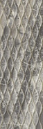Декор Dec Ninfa R90 Grey 30x90 глянцевый, рельефный керамический
