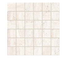 Мозаика Supergres Astrum White Vein Cut Mosaico 30x30 керамогранит матовая чип 48х48 мм, белый WHMS