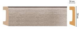 Плинтус напольный D234-77 ДМ Decomaster (58х16х2400 мм) 