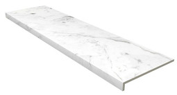 Ступень фронтальная Marble Anti-Slip Rect. Carrara Blanco 31,5х119,7 керамогранит антискользящая (grip) 00000039388
