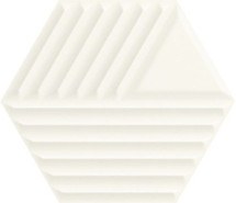 Настенная плитка Woodskin Bianco Heksagon Struktura C 17.1x19.8 матовая керамическая