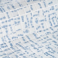 Мозаика Rims стекло 31.3х49.5 см матовая, рельефная чип 2.5x2.5 мм, белый, голубой