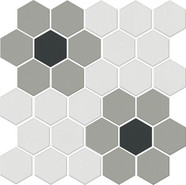 Мозаика AD\A658\MM Агуста 3 Мозаичный 29.7х29.8 см керамогранит Kerama Marazzi матовая, белый, серый, черный