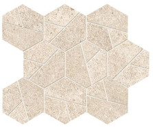 Мозаика Boost Stone Ivory Mosaico Hex 25х28,5 керамогранит матовая, бежевый A7CU