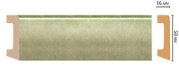 Плинтус напольный D234-373 ДМ Decomaster (58х16х2400 мм) 